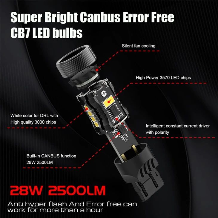 Latest Canbus Super Bright 1156 Car LED Bulbs Error Free