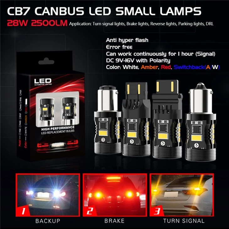 Latest Canbus Super Bright 1156 Car LED Bulbs Error Free
