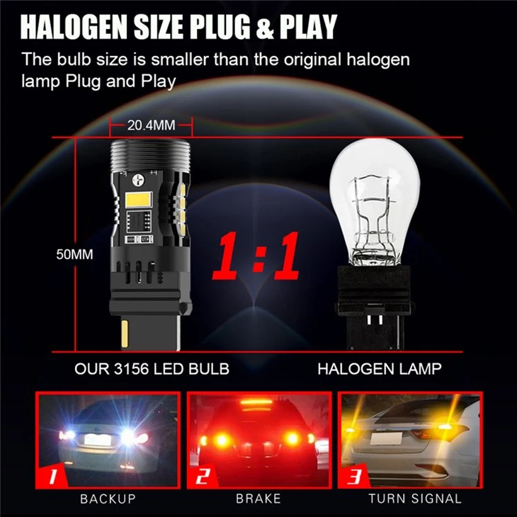 Latest Canbus Super Bright 1156 Car LED Bulbs Error Free